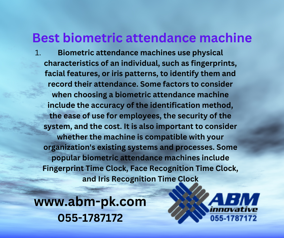 Best Biometric Attendance Abu Dhabi
